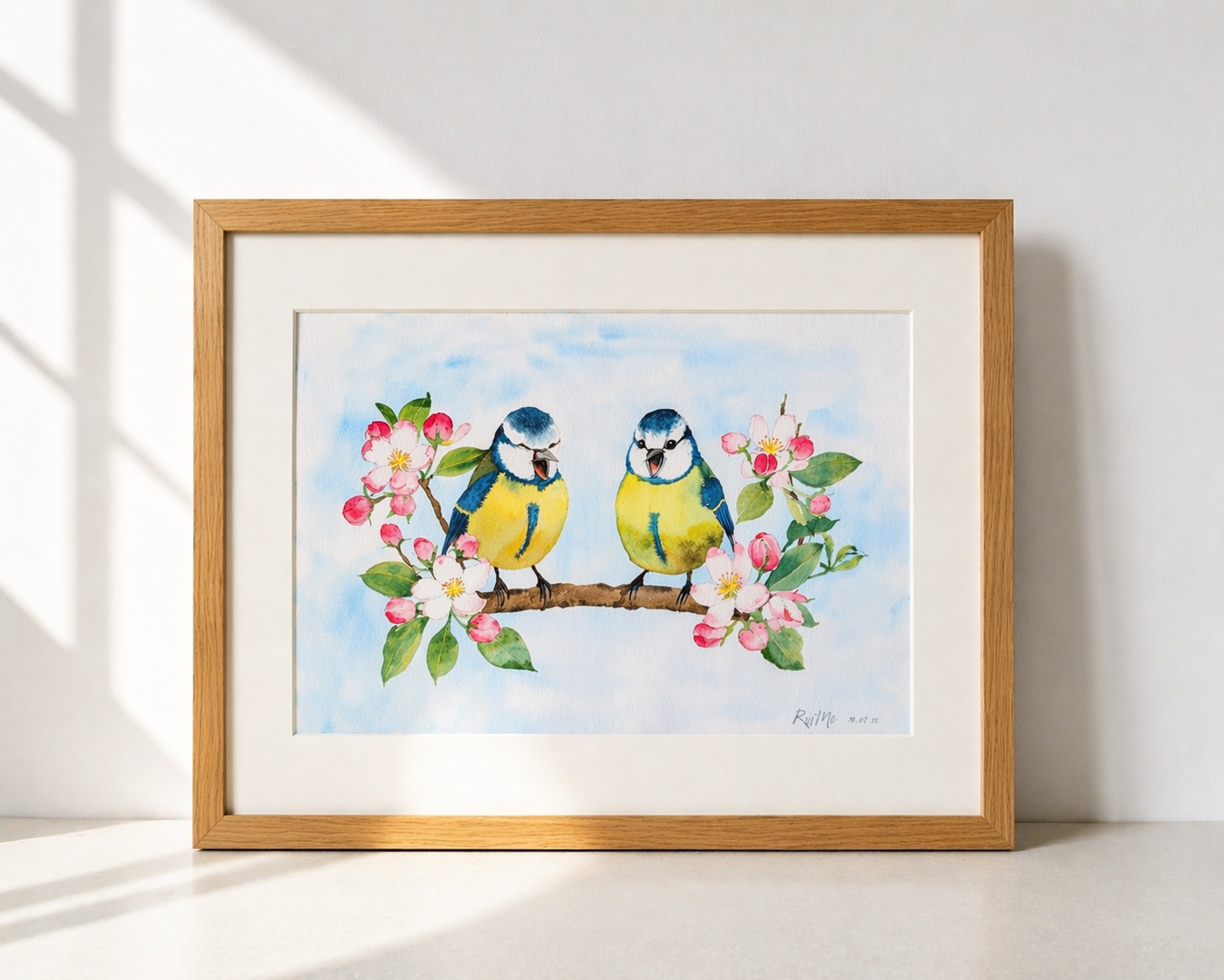 Frendship-The blue tits and apple blossom