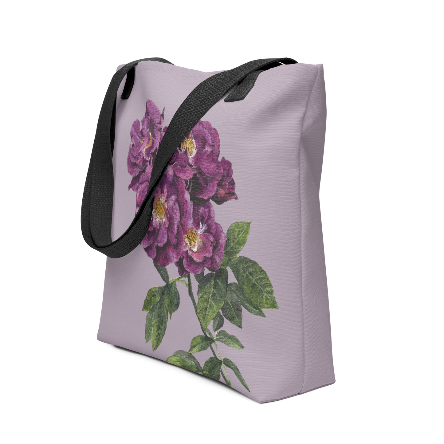 Floral Tote Bag, Watercolour Rose Bag, Botanical Canvas Tote, Romantic Flower Gift