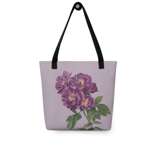 Floral Tote Bag, Watercolour Rose Bag, Botanical Canvas Tote, Romantic Flower Gift