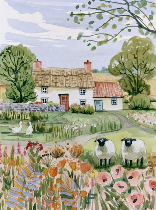 Sip&Paint Adult Painting Club-October watercolour cottages & meadows